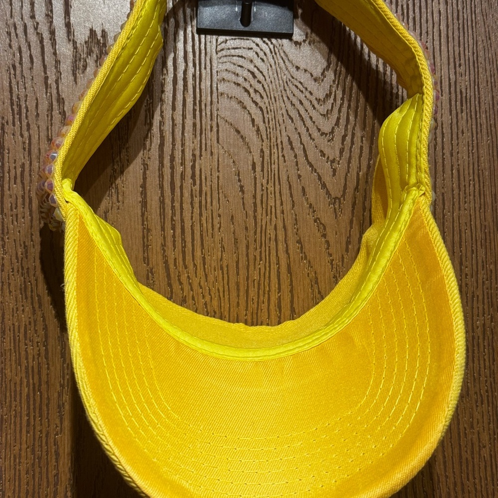 Yellow Rhinestone Sun  Visor - Picture 4 of 6